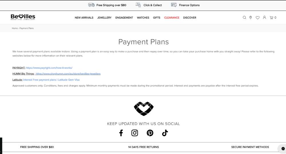 Bevilles financing