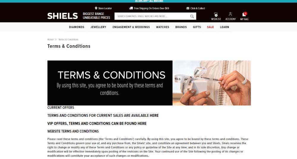 Shiels warranty